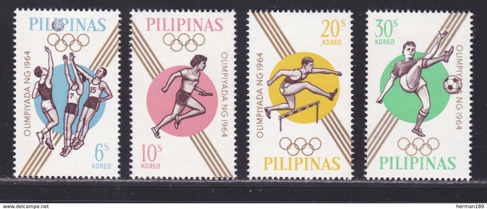 PHILIPPINES N°  605 à 608 ** MNH Neufs Sans Charnière, TB (D5902) Sports, Jeux Olympiques De Tokio - Filippine