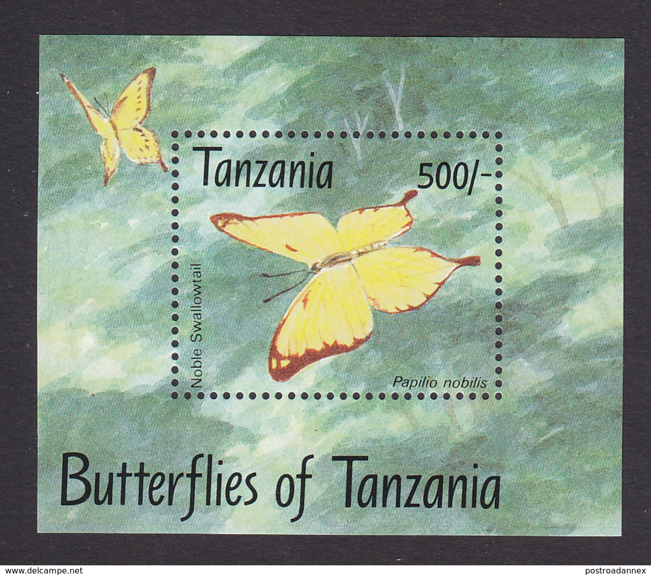 Tanzania, Scott #1056A, Mint Never Hinged, Butterflies, Issued 1993 - Tanzania (1964-...)