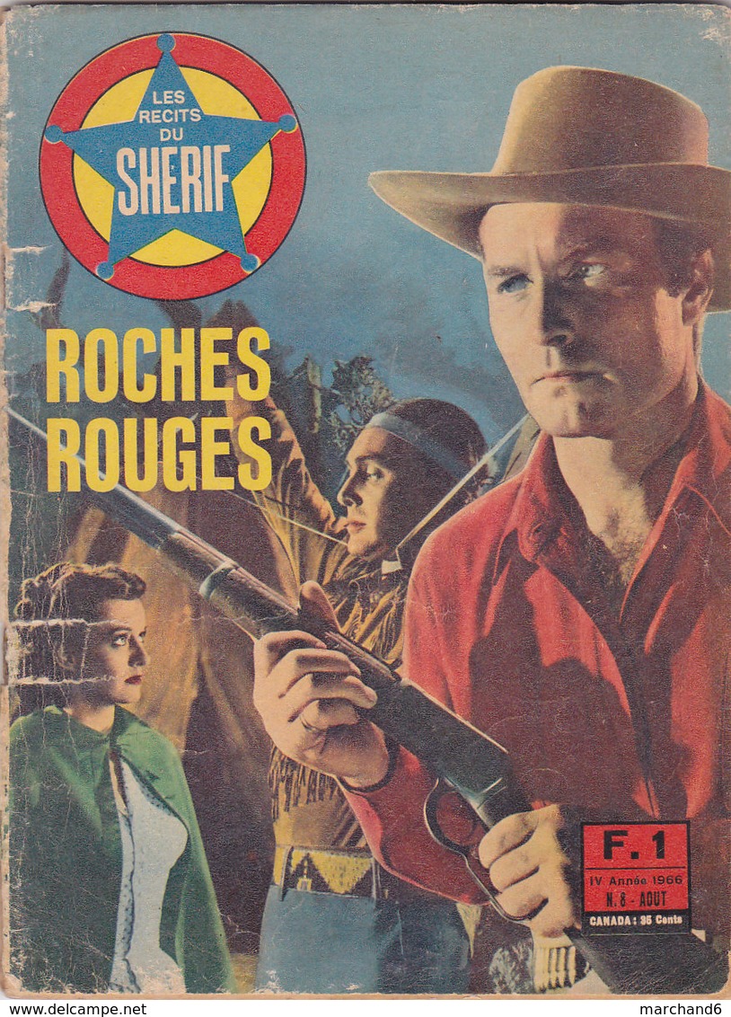 Les Récits Du Sherif Film Roches Rouges Avec George Montgomery Philip Ellen Drew Addison Richads N°8 Aout 1966 - Cinéma / TV