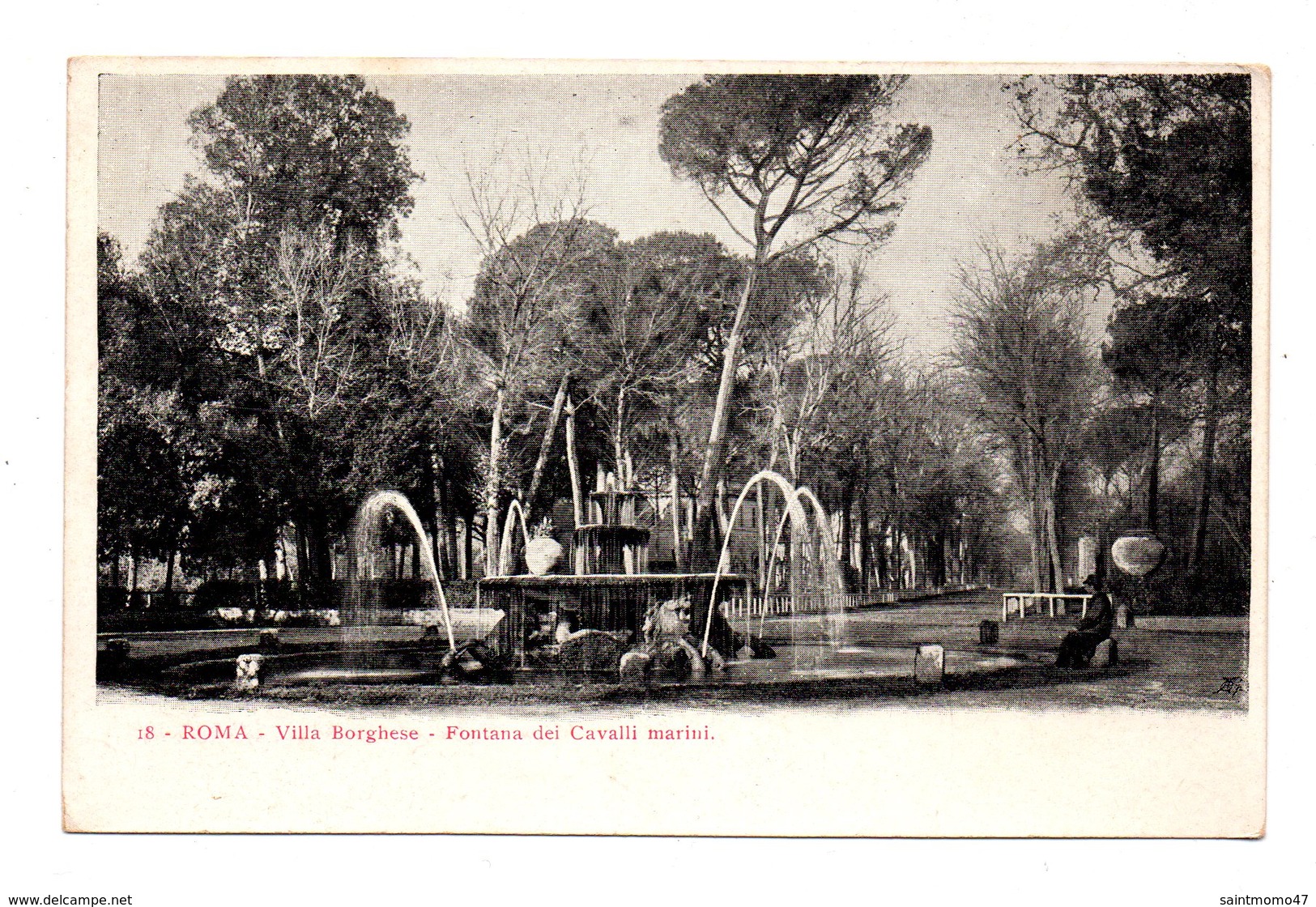 ITALIE . ROMA . VILLA BORGHESE . FONTANA DEI CAVALLI MARINI - Réf. N°8398 - - Parques & Jardines