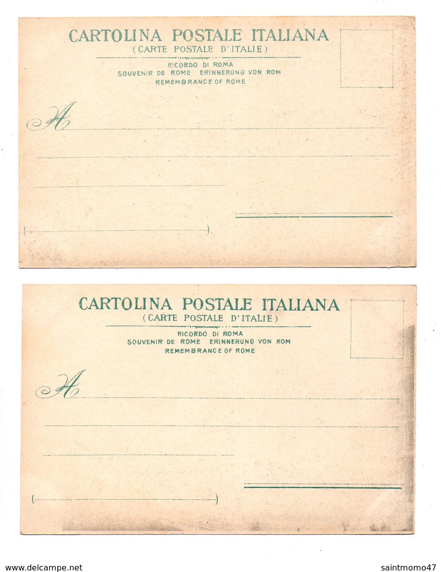 ITALIE . ROMA . " PIAZZA NAVONA " & " S. LORENZO FUORI LE MURA " . 2 CARTES POSTALES - Réf. N°8407 - - Collections & Lots