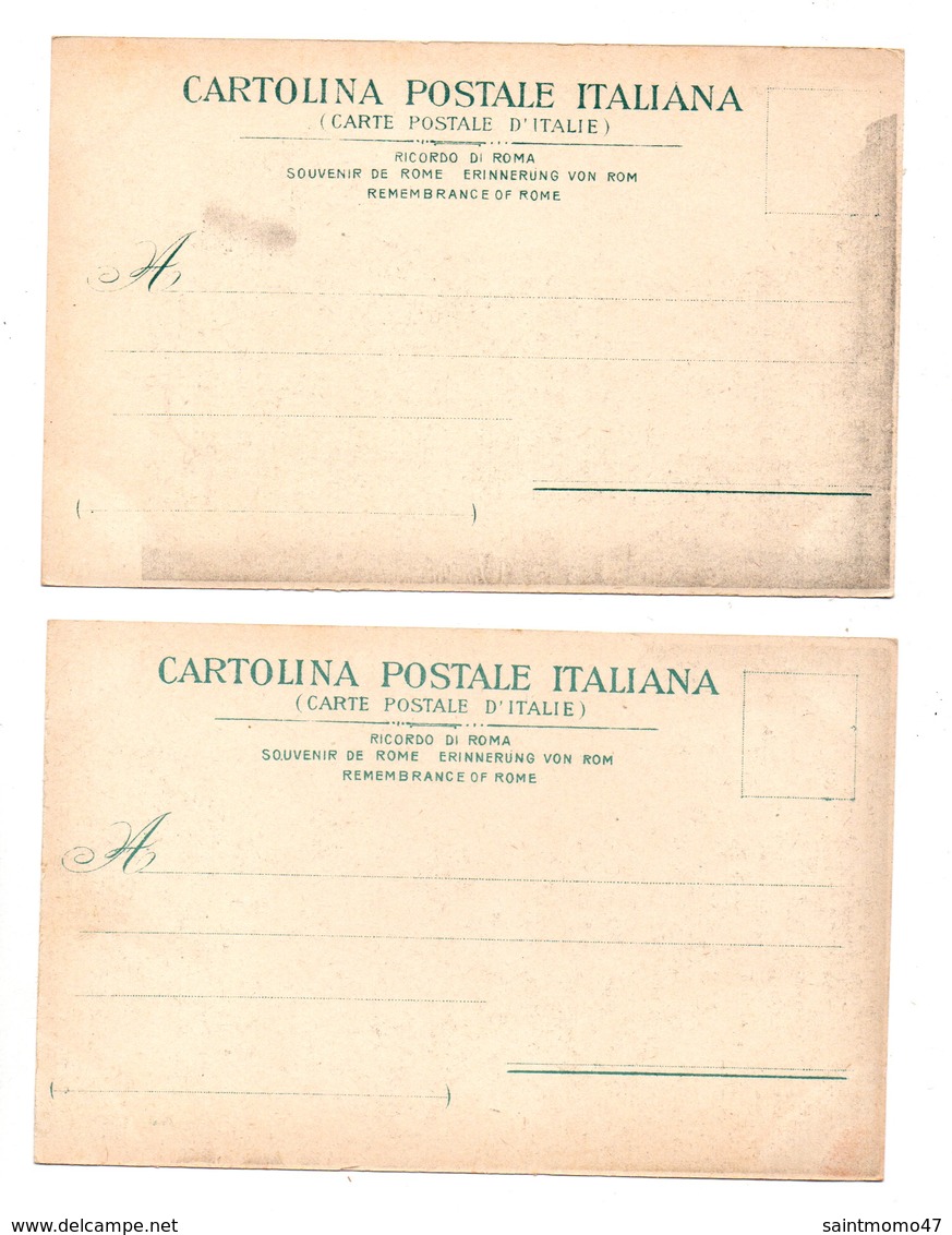 ITALIE . ROMA . " CASTEL S. ANGELO VEDUTO DAL TEVERE " & " VIA DEL CORSO UMBERTO " . 2 CARTES POSTALES - Réf. N°8408 - - Collections & Lots