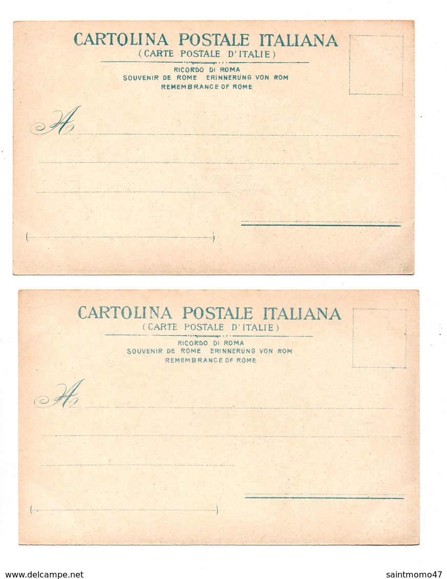 ITALIE . ROMA . " PANORAMA VISTO DALLA CUPOLA DI S. PIETRO " & " TEMPIO DI VESTA  " . 2 CARTES POSTALES - Réf. N°8410 - - Sammlungen & Lose