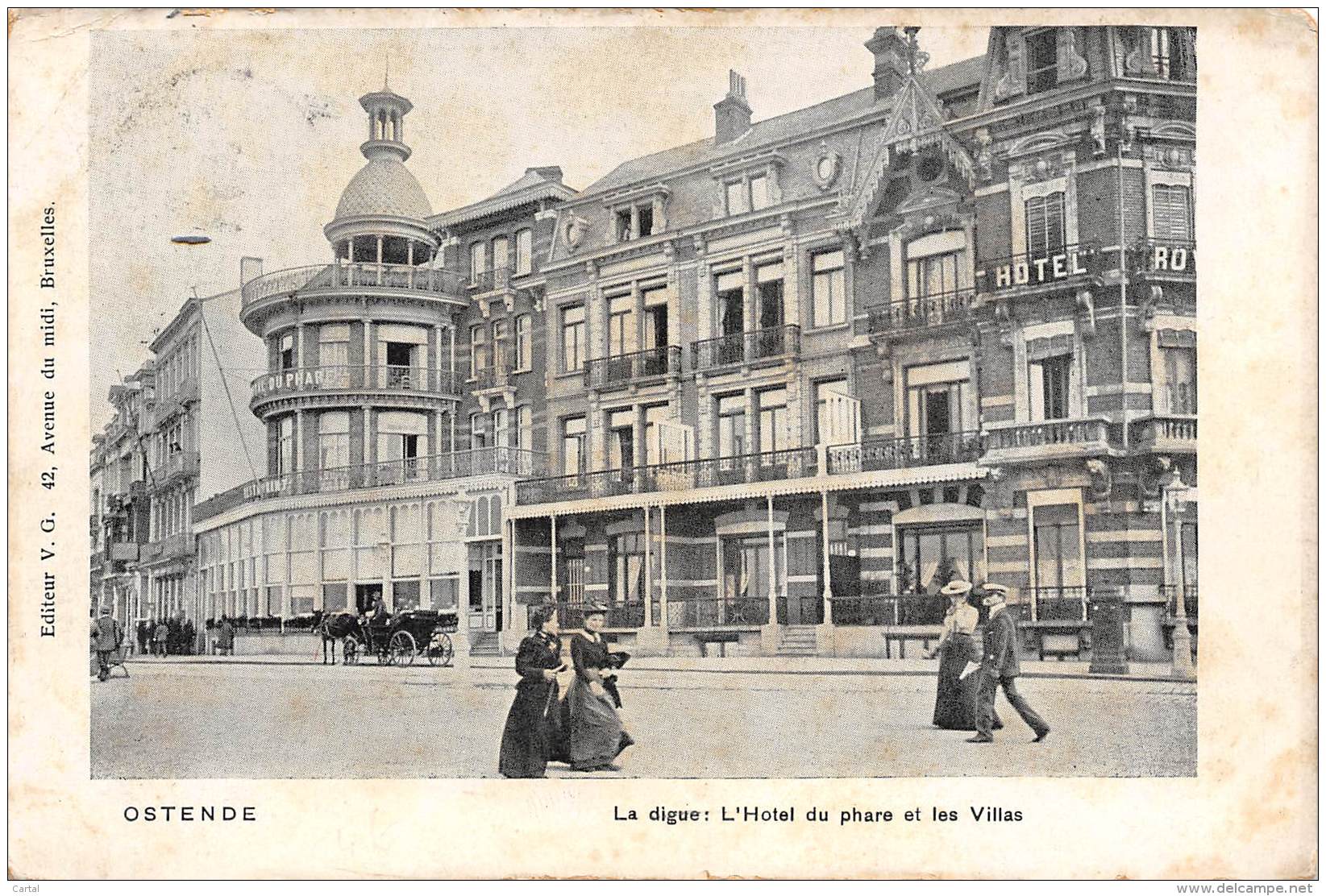 OSTENDE - La Digue : L'Hôtel Du Phare Et Les Villas - Oostende