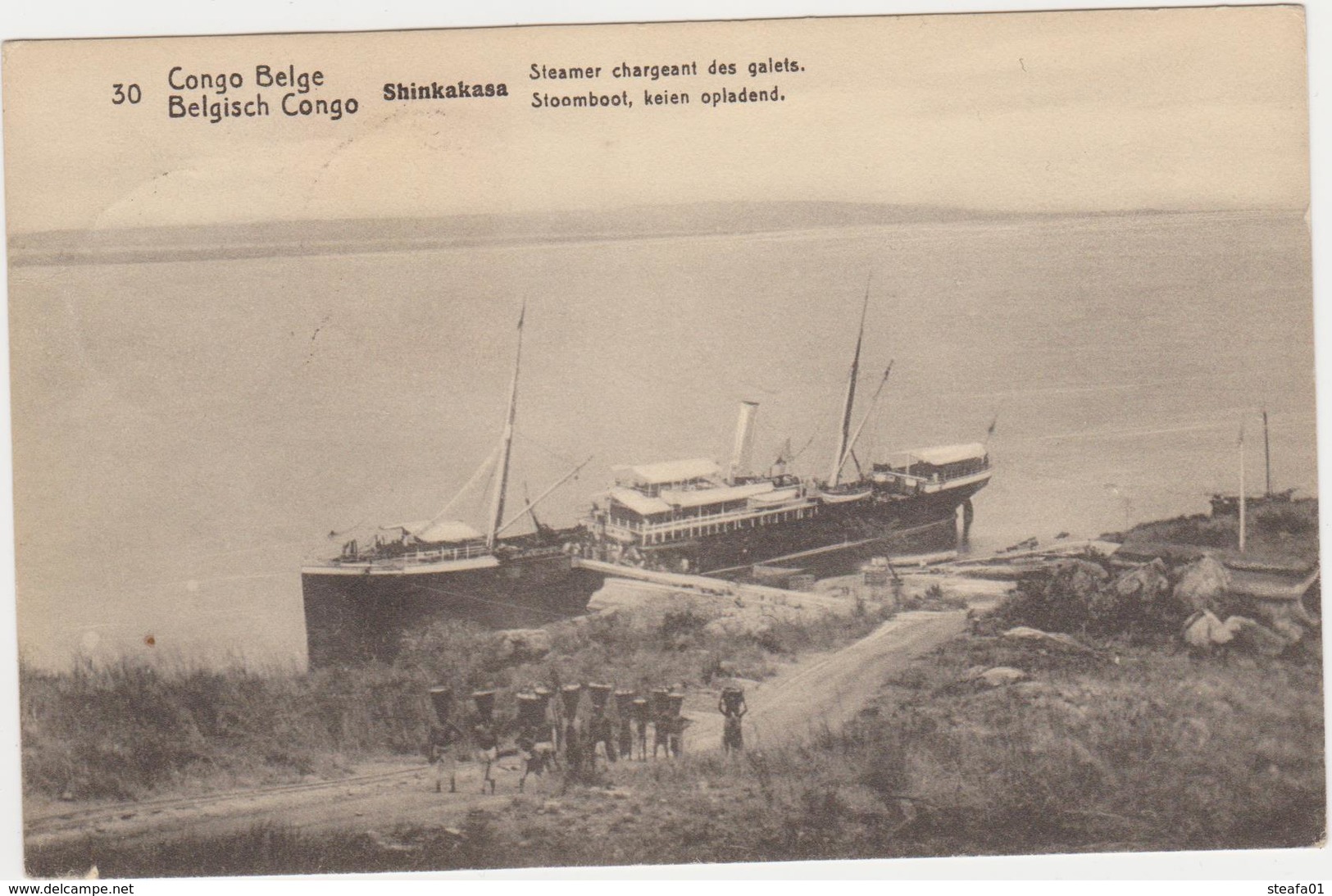 Congo Belge-Belgisch Congo Shinkakasa Stoomboot, Steamer. - Belgian Congo