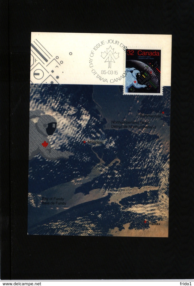 Canada 1985 Space / Raumfahrt Space Shuttle Interesting Maximumcard - Noord-Amerika