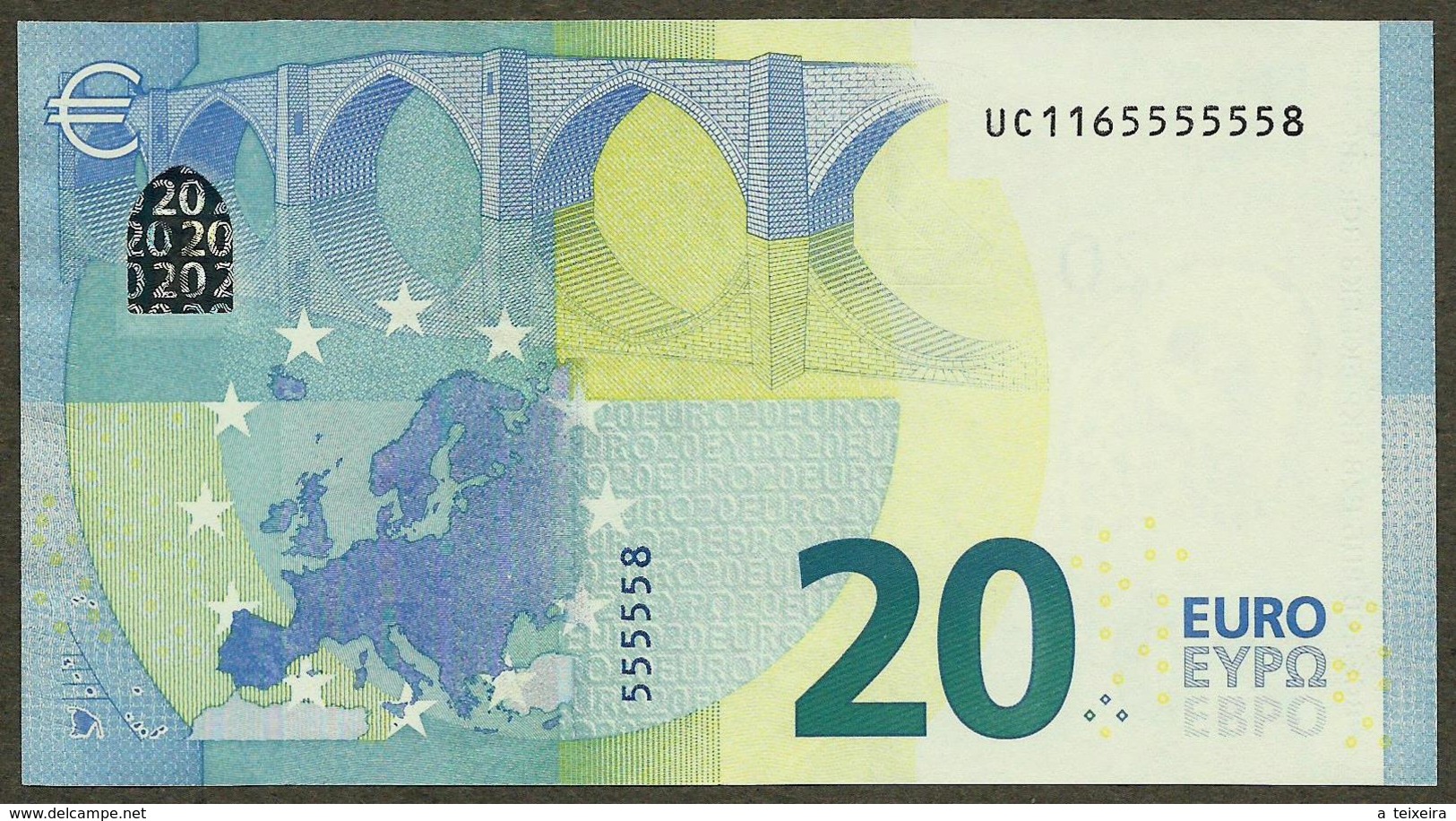 France - 20 Euro - U008 D3 - UC1165555558 - Draghi - AUNC - 20 Euro