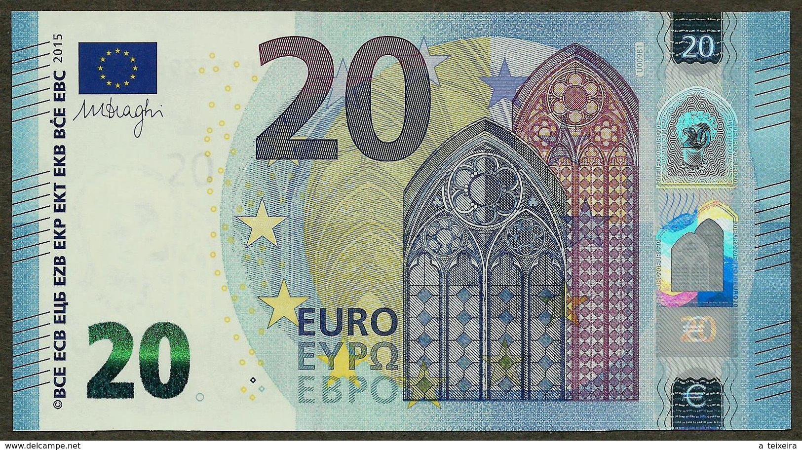 France - 20 Euro - U009 B1 - UA1339616559 - Draghi - UNC - 20 Euro