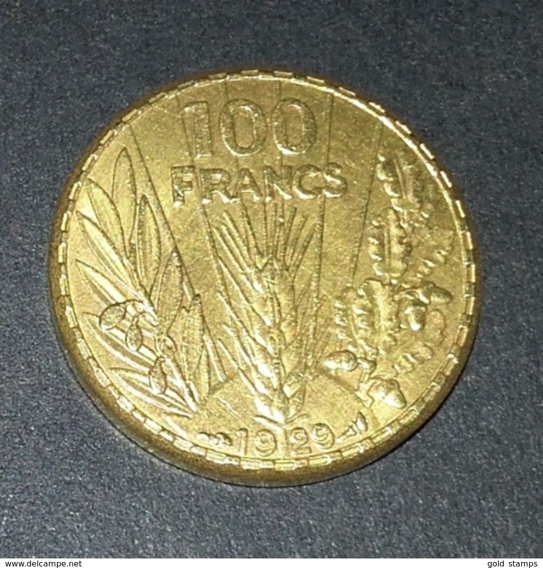 COPIE - 1 Pièce Plaquée OR Sous Capsule ! ( GOLD Plated Coin ) - REPRODUCTION 100 Francs BAZOR 1929 - Autres & Non Classés
