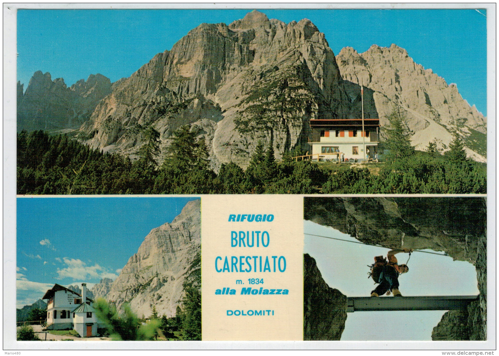 DOLOMITI   AGORDO  RIF.  BRUTO  CARESTIATO  CON IL GRUPPO  DELLA  MOIAZZA    (NUOVA) - Altri & Non Classificati