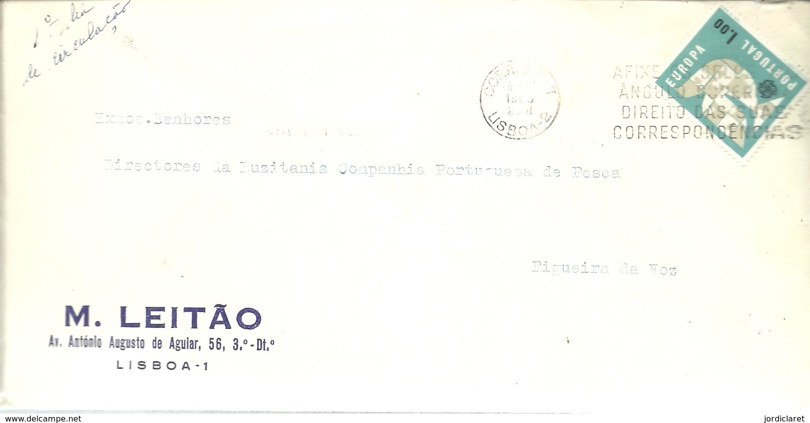 LETTER 1963 LISBOA - Cartas & Documentos
