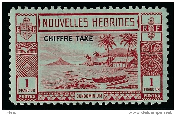 NOUVELLES HEBRIDES 1938 - Yv. Taxe 15 *   Cote= 36,00 EUR - Paysage Côtier 1f ; CHIFFRE TAXE  ..Réf.AFA23003 - Postage Due