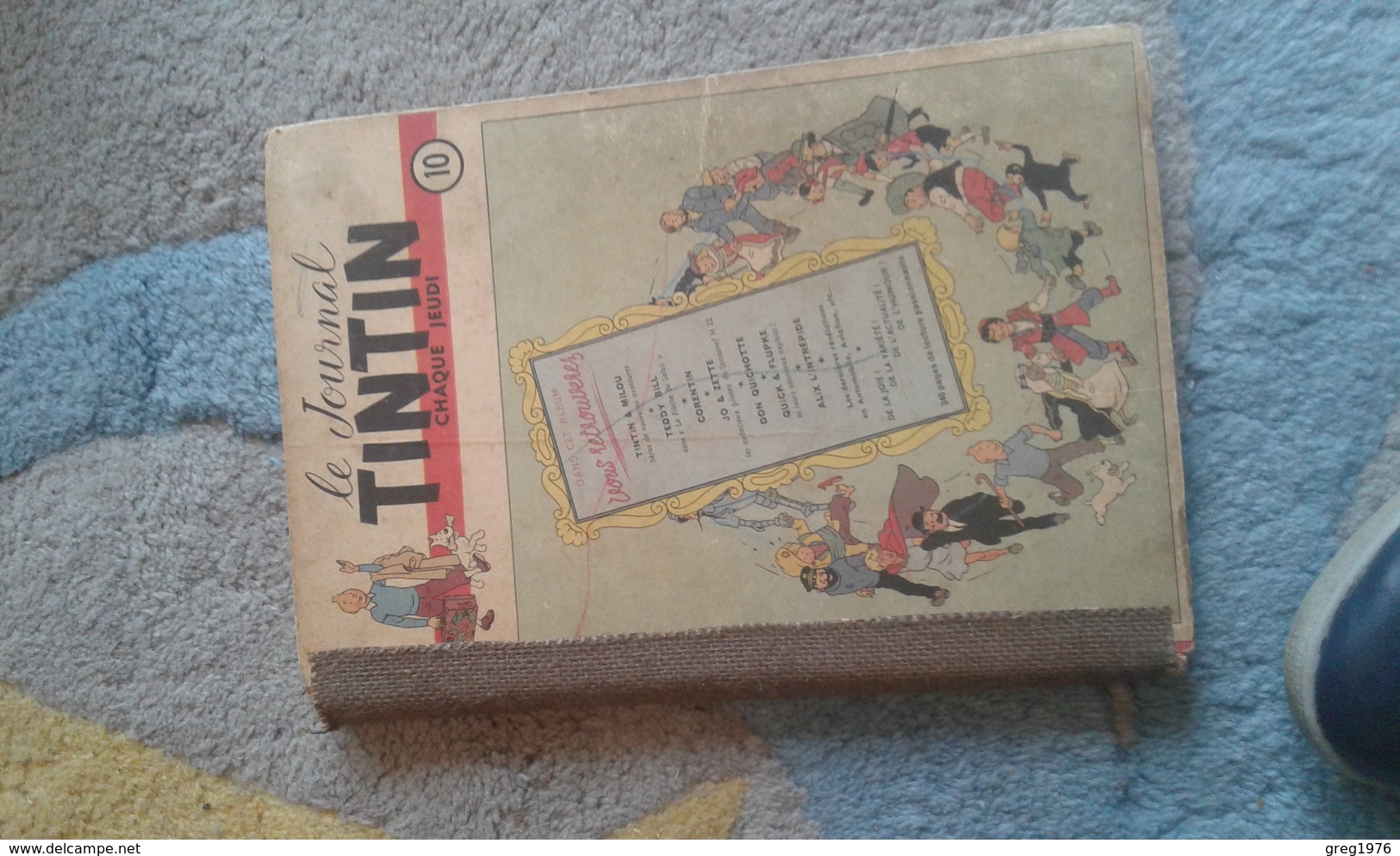 Recueil Tintin Numéro 10 - 1949 - 3 Eme Année -Edition Belge - Etat Moyen - Tintin