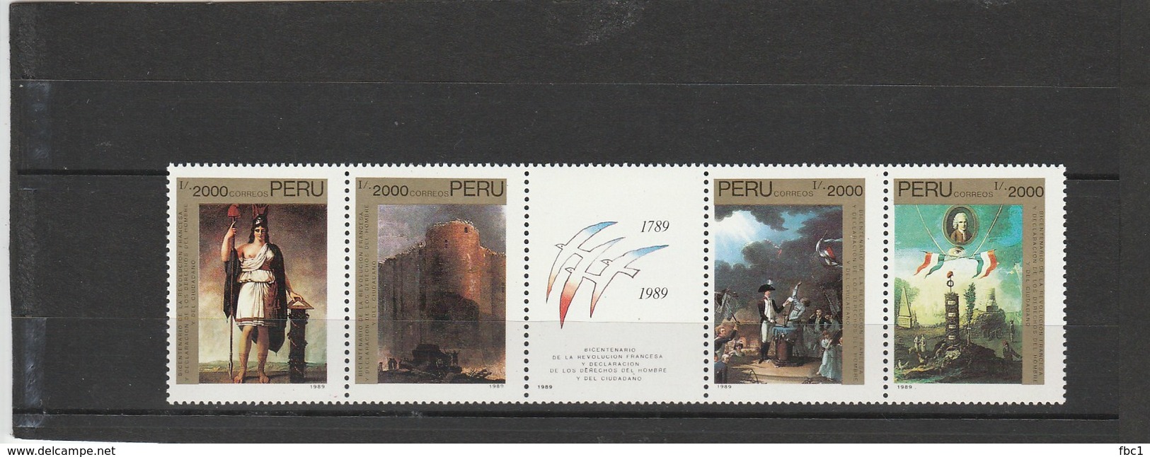 Révolution Française - 4 Timbres MNH ** - Pérou - - Franz. Revolution