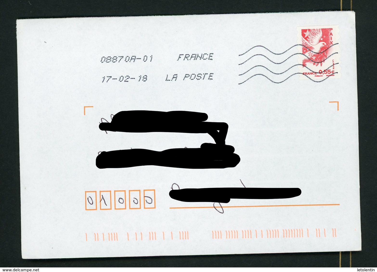 FRANCE - PAIX (COLOMBE) N°Yt 178 SUR LETTRE DE ? DU 17-02-18 - Briefe U. Dokumente