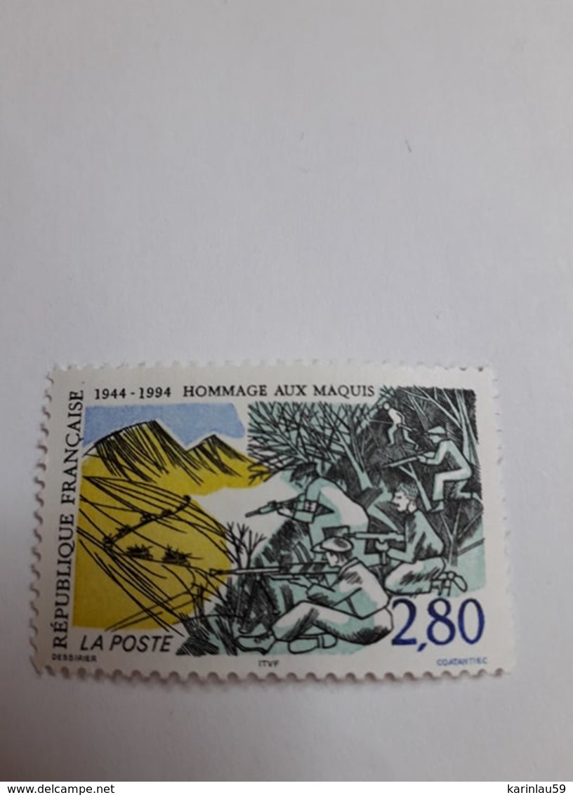 Timbre France 1994, Hommage Au Maquis (Yvert 2876 ) Neuf - Neufs