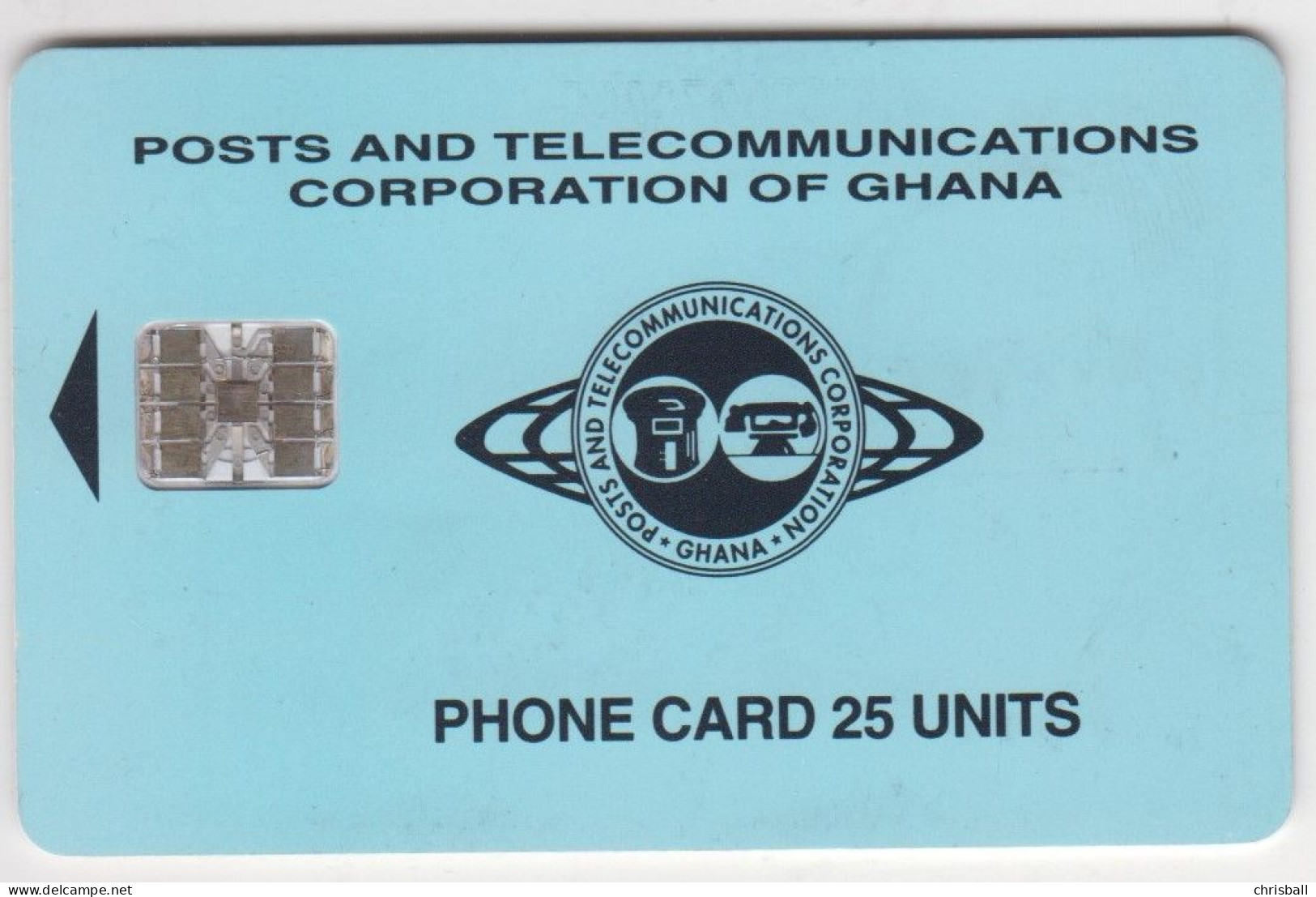 Ghana Phonecard - Superb Fine Used 25u ((Schlumberger) SC7 - Ghana