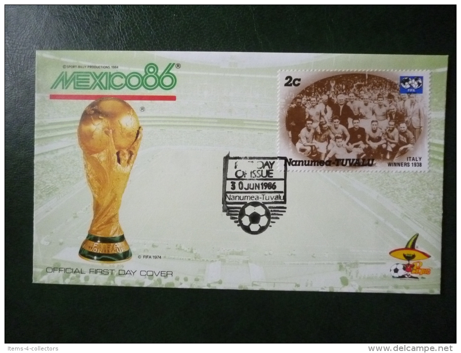 NANUMEA TUVALU 1986 MEXICO FOOTBALL WORLD CUP FDC COVER With STAMPS - Tuvalu