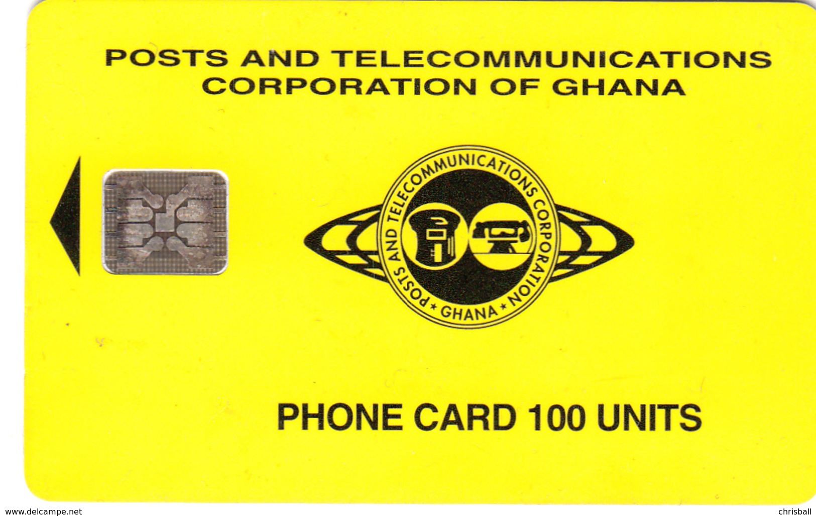 Ghana Phonecard - Superb Fine Used 100u (Schlumberger) S14 - Ghana