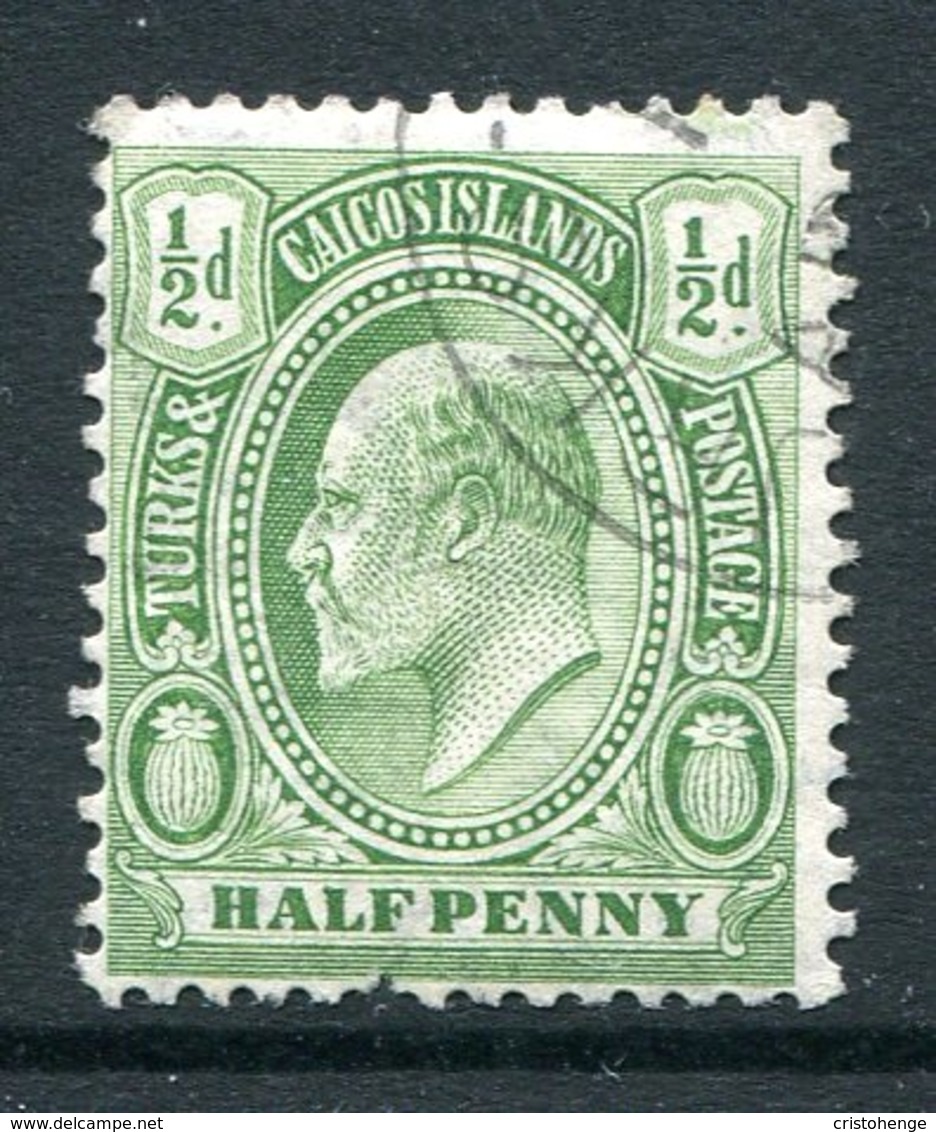 Turks And Caicos Islands 1909-11 KEVII (Wmk. Mult. Crown CA) - ½d Yellow-green Used (SG 117) - Turks And Caicos