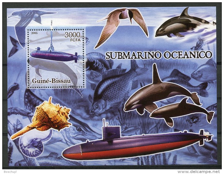 Guinea Bissau, 2005, Submarines, Boats, Ships, Navy, MNH, Michel Block 548 - Guinée-Bissau