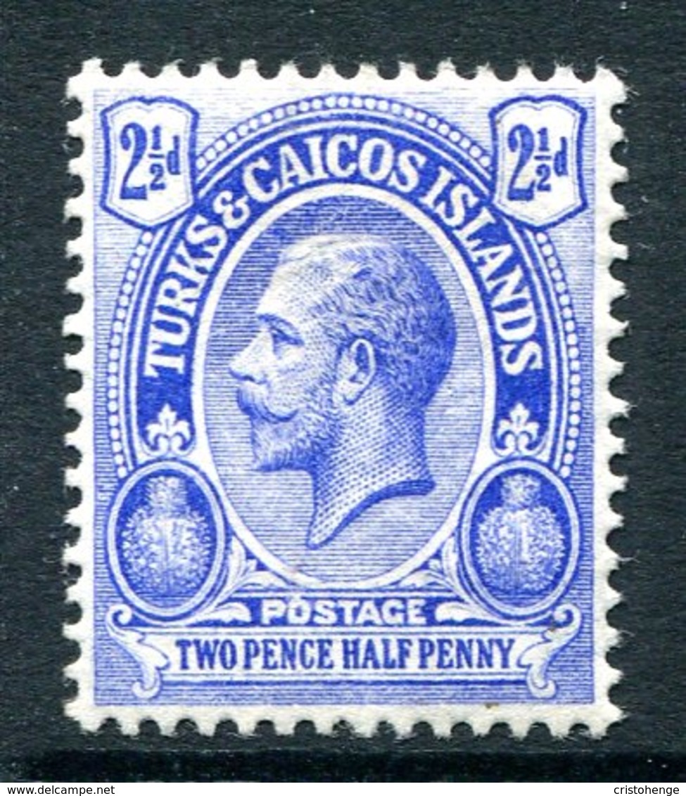 Turks And Caicos Islands 1913-21 KGV (Wmk. Mult. Crown CA) - 2½d Ultramarine HM (SG 132) - Turks And Caicos