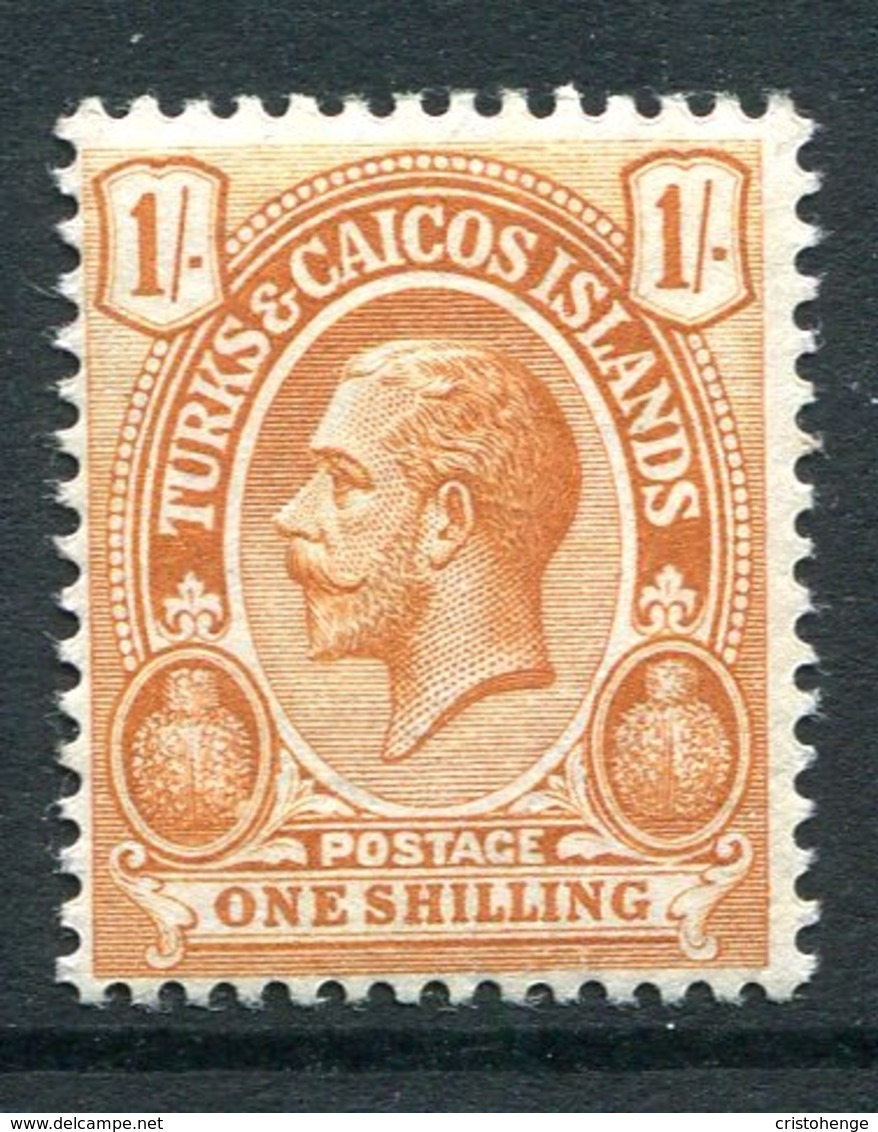 Turks And Caicos Islands 1913-21 KGV (Wmk. Mult. Crown CA) - 1/- Brown-orange HM (SG 137) - Turks And Caicos