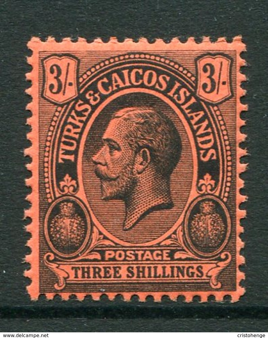 Turks And Caicos Islands 1913-21 KGV (Wmk. Mult. Crown CA) - 3/- Black On Red HM (SG 139) - Turks And Caicos