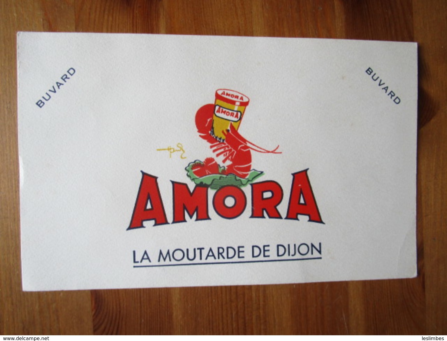 Buvard " Amora La Moutarde De Dijon " Homard 20 X 12 Cm - Moutardes