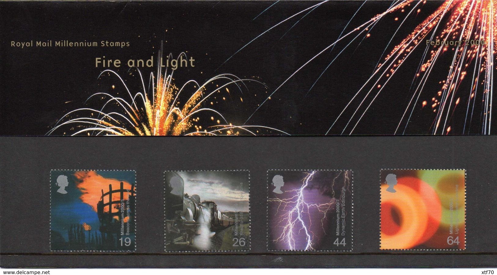 GREAT BRITAIN 2000 Millennium Projects: Fire And Light Presentation Pack - Presentation Packs