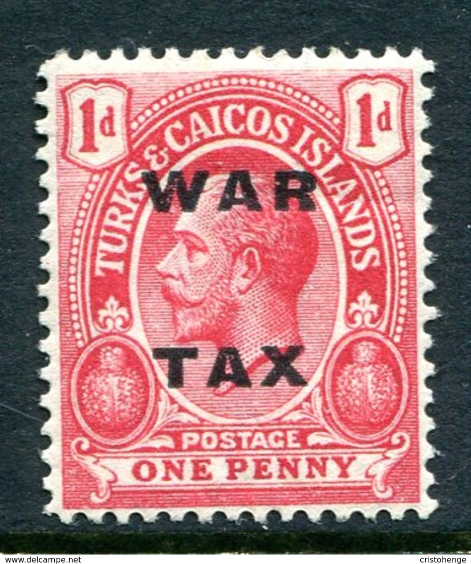 Turks And Caicos Islands 1918 KGV War Tax - 1d Rose-carmine HM (SG 146) - Turks E Caicos