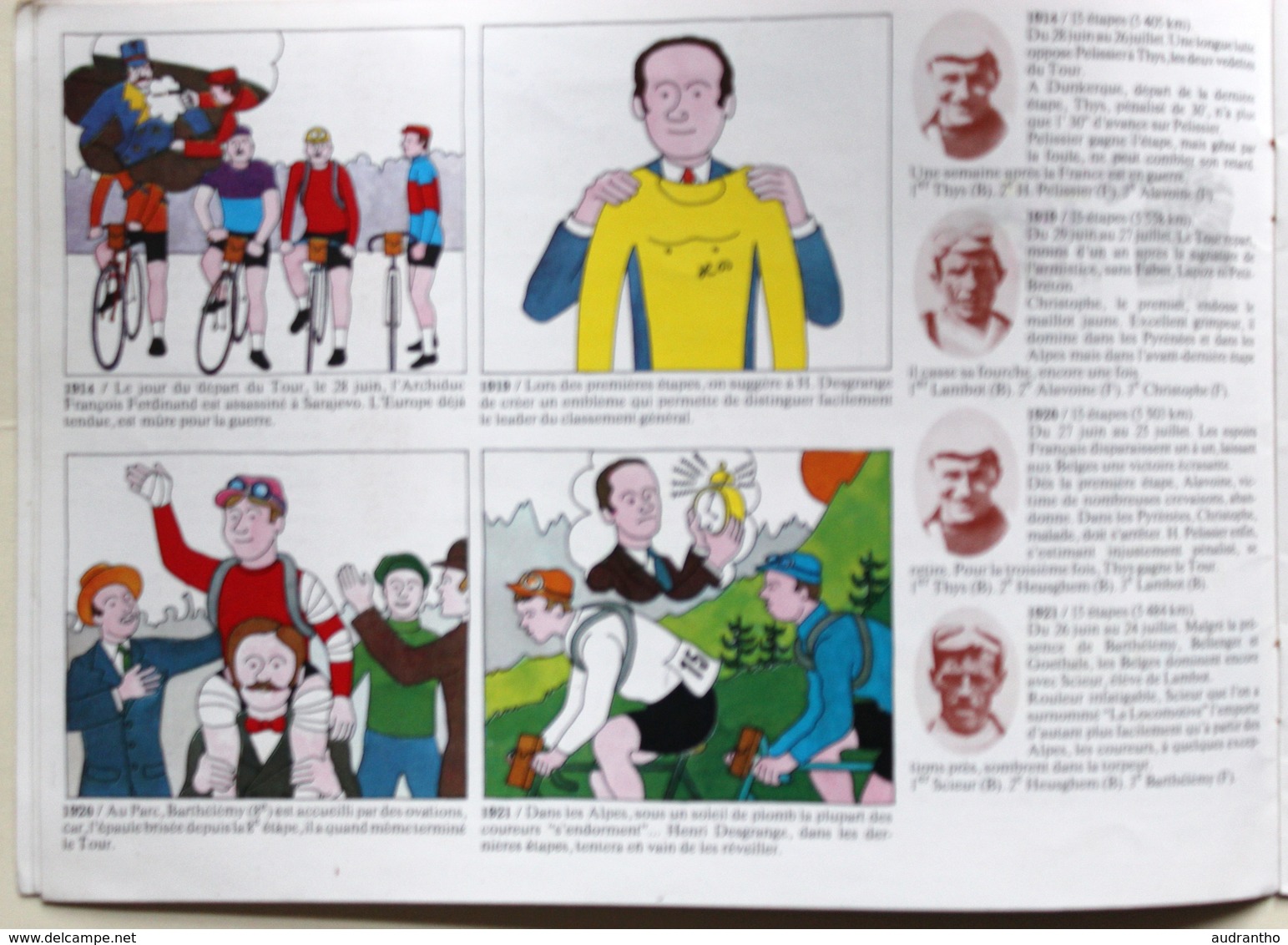 Document Publicitaire Michelin Images Du Tour De France Bibendum De 1903 à 1973 Cyclisme Vélo - Cycling