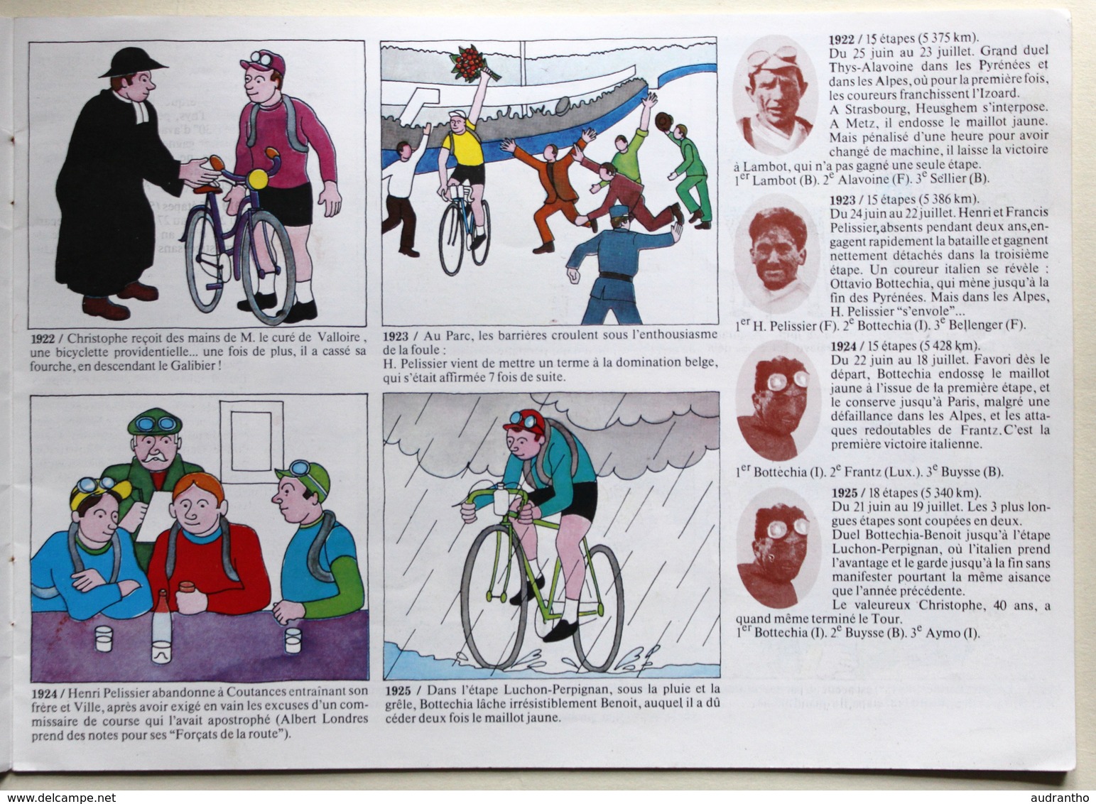 Document publicitaire Michelin Images du Tour de France Bibendum de 1903 à 1973 Cyclisme Vélo