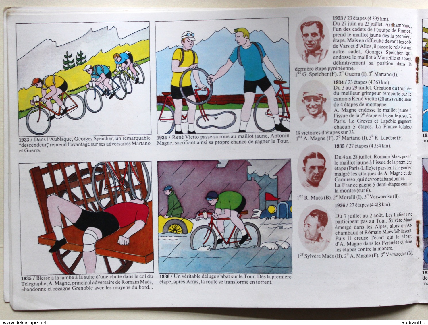 Document publicitaire Michelin Images du Tour de France Bibendum de 1903 à 1973 Cyclisme Vélo