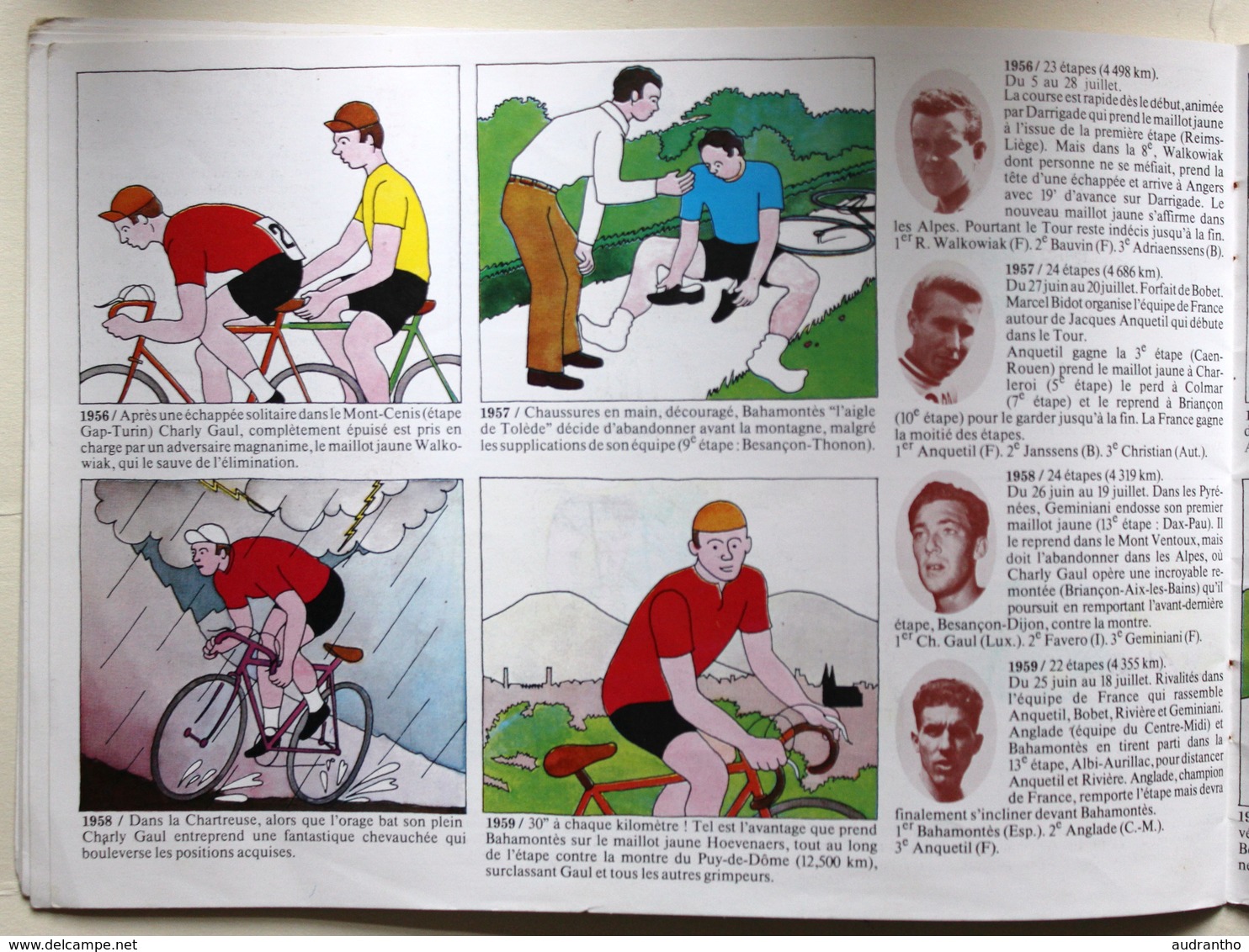 Document publicitaire Michelin Images du Tour de France Bibendum de 1903 à 1973 Cyclisme Vélo