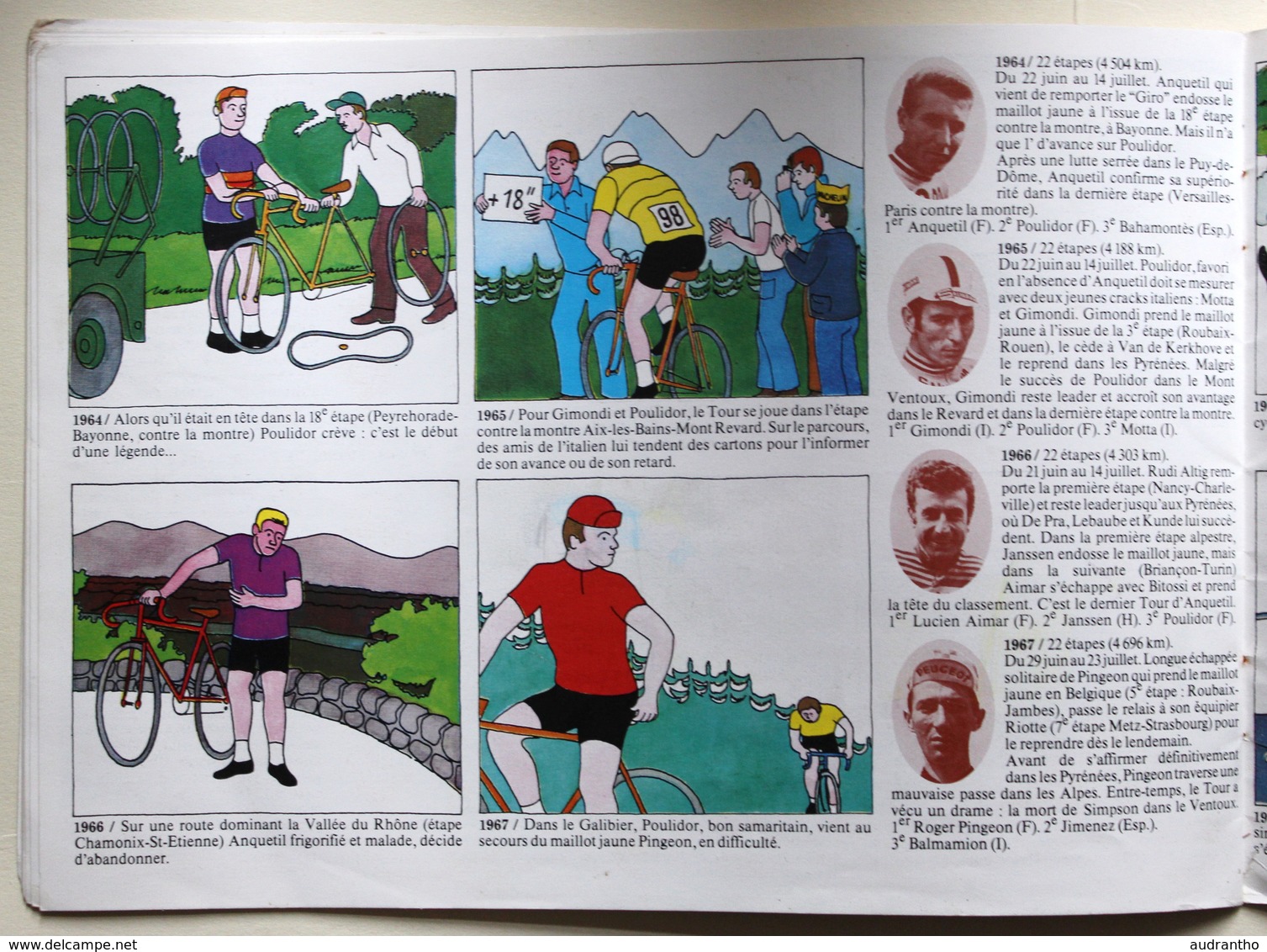 Document publicitaire Michelin Images du Tour de France Bibendum de 1903 à 1973 Cyclisme Vélo