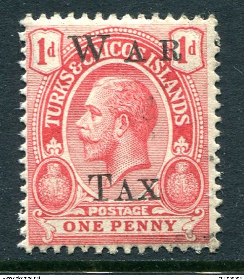 Turks And Caicos Islands 1919 KGV War Tax - 1d Red HM (SG 152) - Turks And Caicos