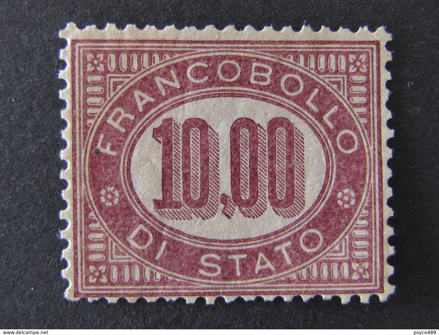 ITALIA Regno Servizio Di Stato-1875- "Cifra" £. 10 MLH* (descrizione) - Service