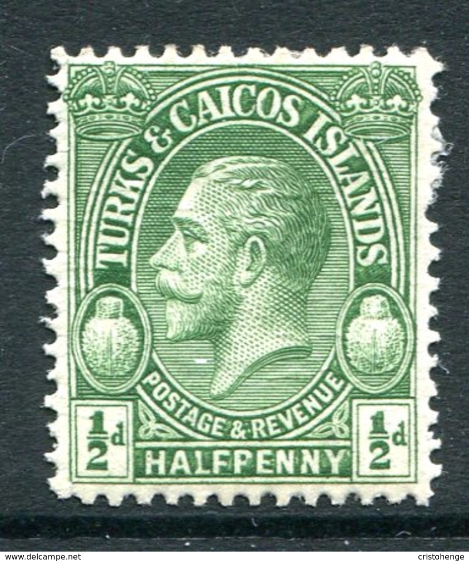 Turks And Caicos Islands 1928 Postage & Revenue - ½d Green HM (SG 176) - Turks E Caicos