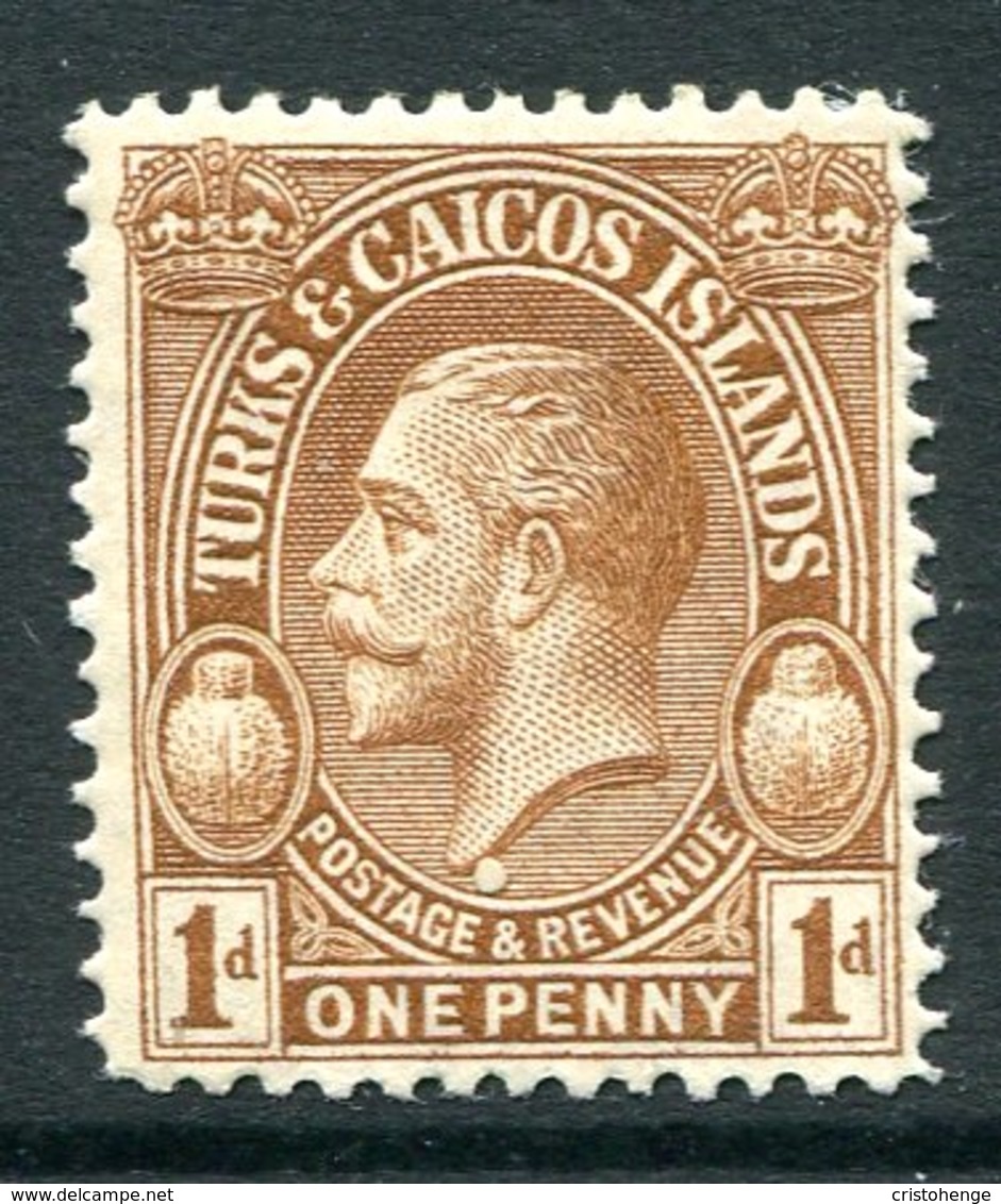 Turks And Caicos Islands 1928 Postage & Revenue - 1d Brown HM (SG 177) - Turks And Caicos