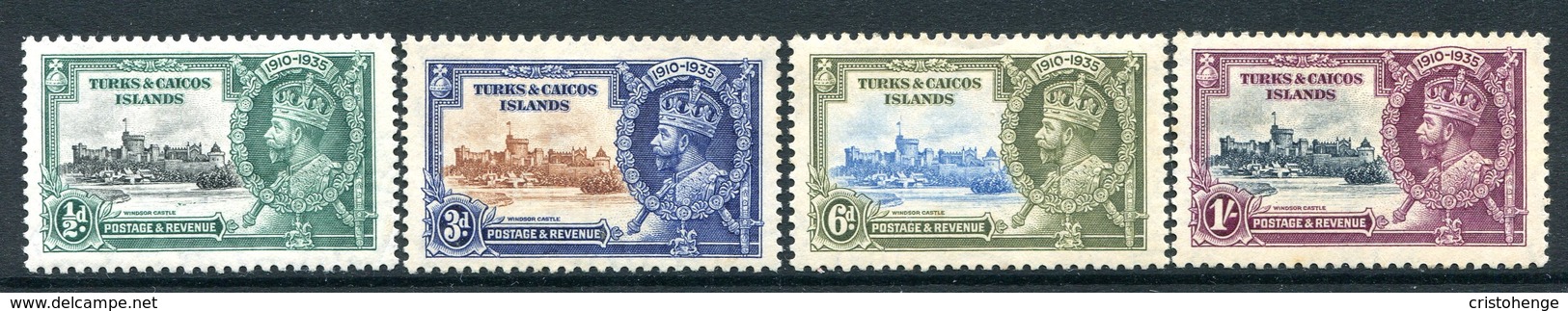 Turks And Caicos Islands 1935 KGV Silver Jubilee Set HM (SG 187-90) - Turks And Caicos