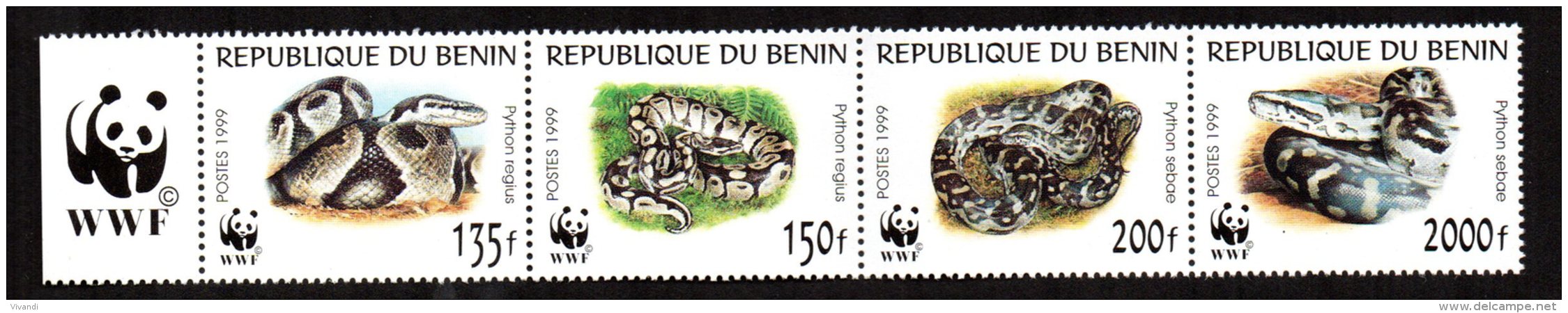 Benin - 1999 - Snakes - MNH - Bénin – Dahomey (1960-...)