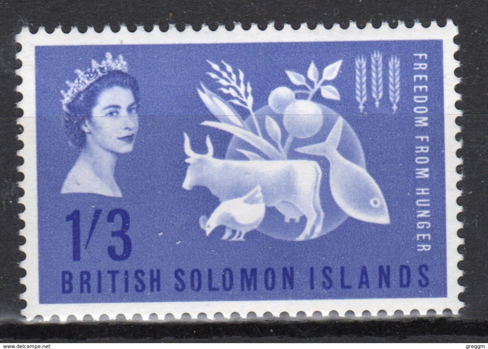 British Solomon Islands 1963 Queen Elizabeth Freedom From Hunger Unmounted Mint Stamp - British Solomon Islands (...-1978)