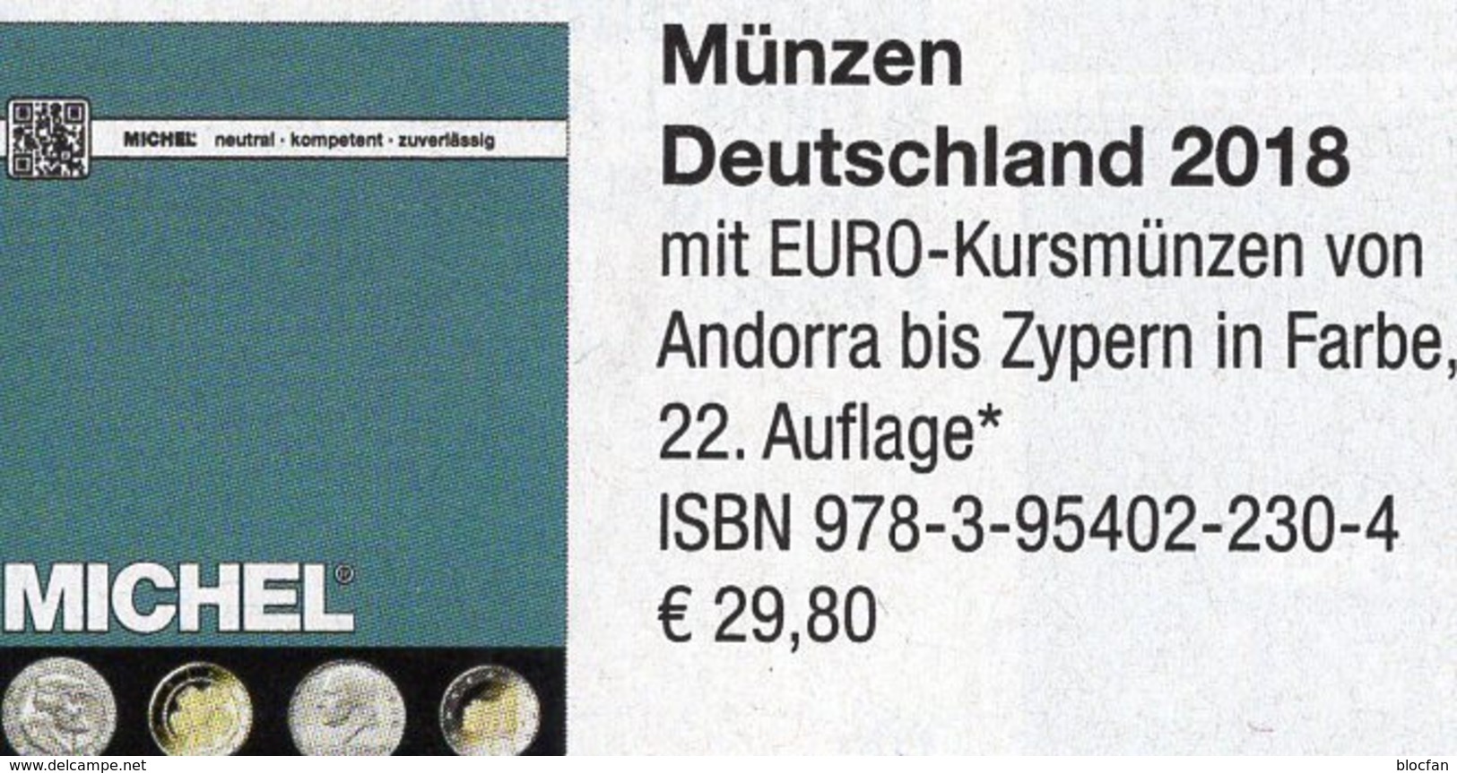 Münzen Deutschland/EURO MICHEL 2018 new 30€ D ab 1871 3.Reich BRD DDR Numismatik coins catalogue 978-3-95402-230-4