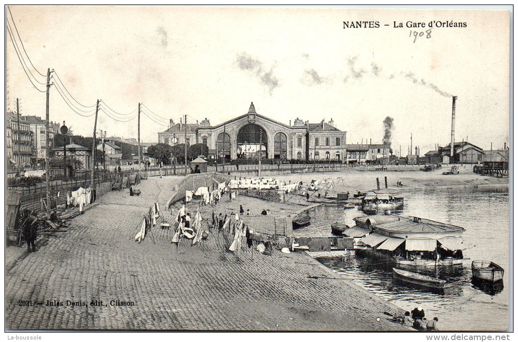 44 NANTES - Vue D'ensemble De La Gare D'orleans Et La Loire - Nantes