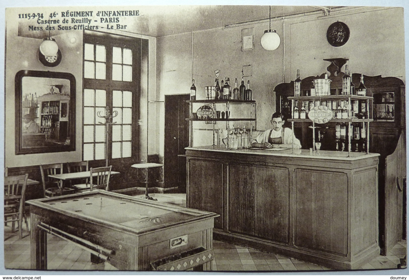 MESS DES SOUS-OFFICIERS - LE BAR - 46ème RÉGIMENT D'INFANTERIE - CASERNE REUILLY - PARIS - Arrondissement: 12