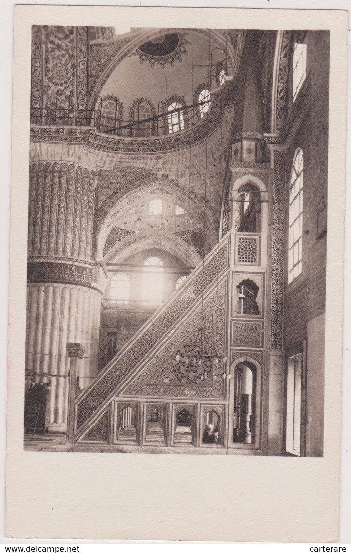 Carte Photo Turquie,ISTAMBUL,istanbul ,turkiye,SULTAN AHMET,mosquée Dit Bleu,blue,intérieur,rare - Turkey