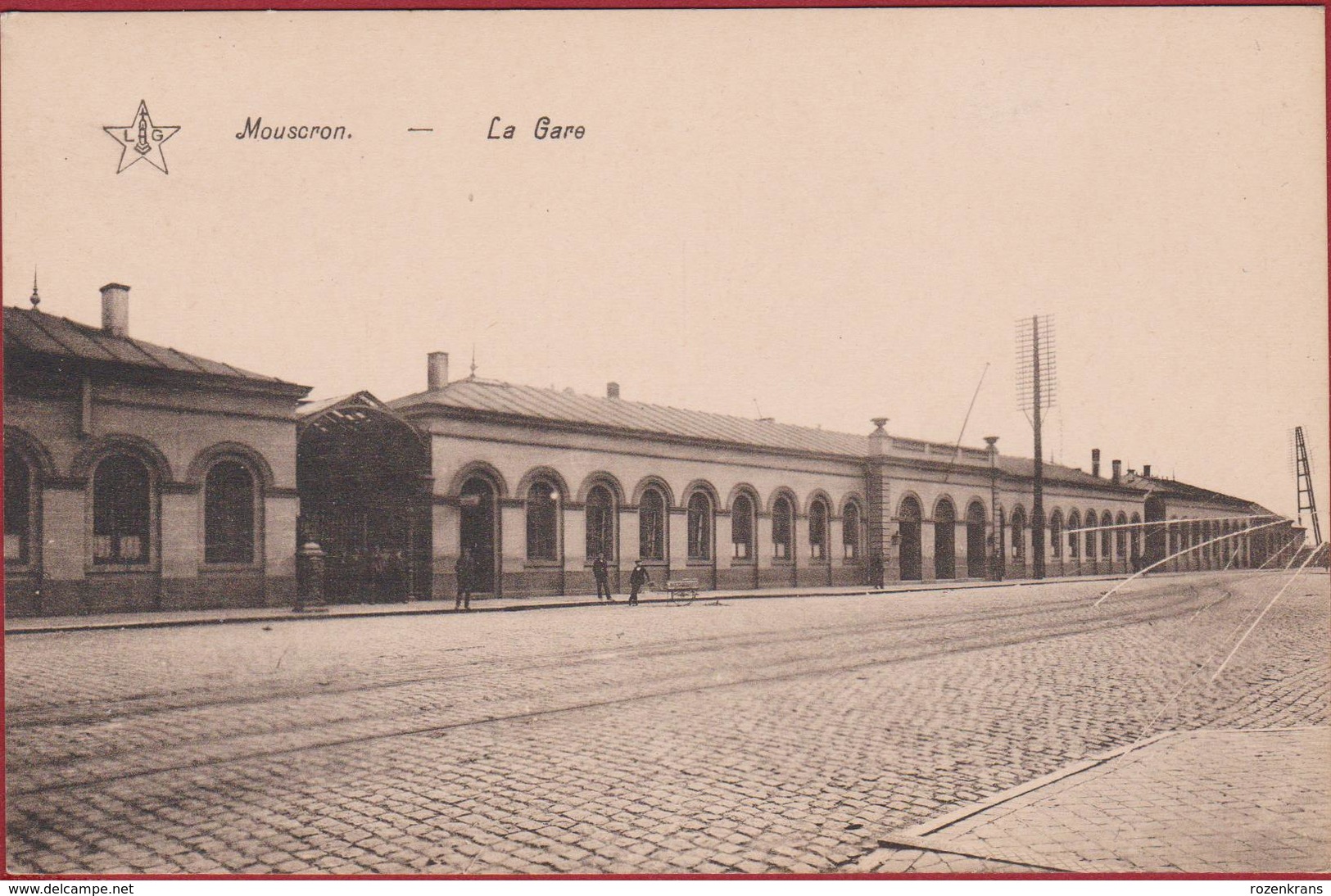Moeskroen Mouscron La Gare Station Geanimeerd Animee Railway (En Très Bon Etat) (In Zeer Goede Staat) - Moeskroen