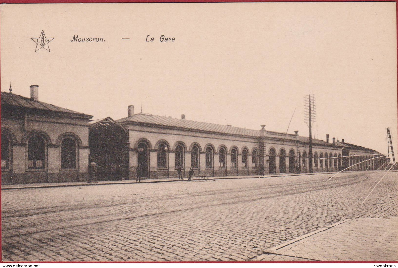 Moeskroen Mouscron La Gare Station Geanimeerd Animee Railway (En Très Bon Etat) (In Zeer Goede Staat) - Mouscron - Möskrön