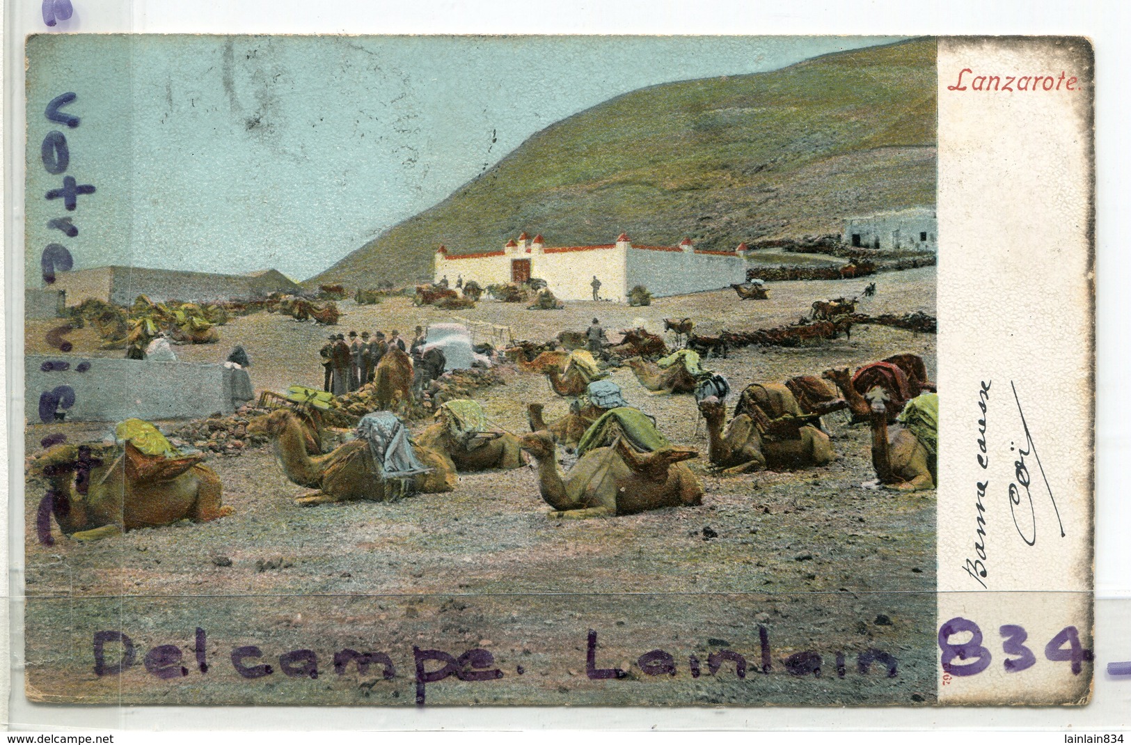- Isla De Lanzarote, Canaria, Ie CANARIAS - Chameaux, Dromadaires, Précurseur, écrite, 1907, Scans. - Autres & Non Classés